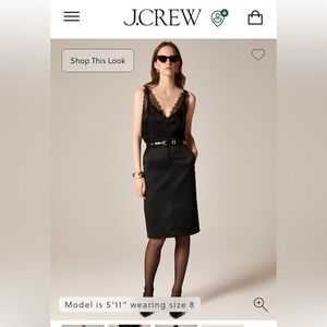 J.Crew Trouser pencil skirt in duchesse satin